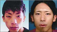  ?? PROVIDED TO CHINA DAILY ?? Tatsuya Ichihashi’s face (left) before he altered it to evade capture, and his face after the alteration­s (right)