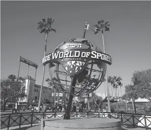  ?? KIRBY LEE/ USA TODAY SPORTS ?? The 22 teams that will resume NBA regular season play will be at the ESPN Wide World of Sports.