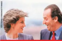  ??  ?? Diana de Gales y Juan Carlos, en Toledo en 1987. Ella le aseguró al escritor Andrew Morton que el rey trató de seducirla durante unas vacaciones el año anterior.