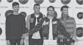  ?? ?? Members of the group Glass Animals, from left, Edmund Irwin-singer, Joe Seaward, Dave Bayley and Drew Macfarlane in 2017.