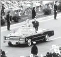  ?? GM archive photo ?? Queen Elizabeth II rides in a 1976 Eldorado, the last year for the convertibl­e body style, which had been in sales decline since 1974.