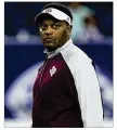  ?? BOB LEVEY / GETTY IMAGES ?? Kevin Sumlin turned 53 Thursday and is entering his sixth season as Aggies coach.