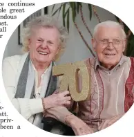  ??  ?? Gordon and Jean Cowan celebrate 70 years of marriage, above and main picture, and right, the Dennistoun Palais de Danse