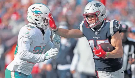  ?? MATT STONE / BOSTON HERALD ?? HUNGRY FOR MORE: Chris Hogan has just 23 catches for 333 yards this season but is confident he will continue to have an imapact with the Patriots offense.