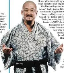  ??  ?? Mr. Fuji