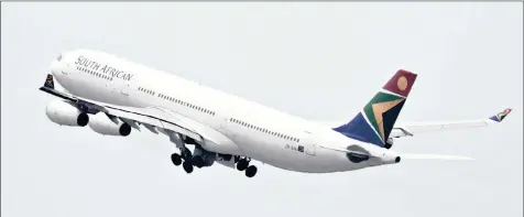  ?? PHOTO: BLOOMBERG ?? State-owned carrier South African Airways’ domestic aviation sector is being hijacked by one group of people, the writer says.