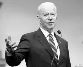  ?? ROGELIO V. SOLIS/AP ?? Democratic presidenti­al candidate Joe Biden is the frontrunne­r in the March 17 Florida presidenti­al primary.