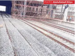  ?? PHOTO: Abdullatee­f Aliyu ?? The Mega station at Ebute-Metta under constructi­on. The train would take off from here to Ibadan