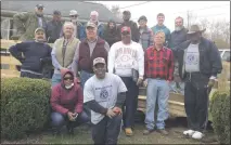  ?? SUBMITTED PHOTO ?? Kiwanis Club of Waldorf members and friends, Rosier family members and volunteers from Christmas in April built a 43-foot ramp for Bernard Rosier as a Christmas in April in service project on April 1.