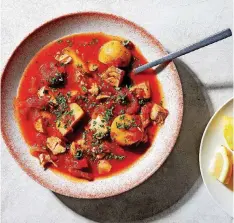  ?? [PHOTO BY STACY ZARIN GOLDBERG, FOR THE WASHINGTON POST] ?? Garlic and Tomato Fish Stew