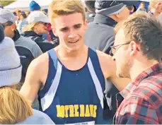  ?? MICHAEL BLOUSE/SPECIAL TO THE MORNING CALL ?? Notre Dame-Green Pond's John Koons was 12th among 2A boys at Saturday's PIAA Cross Country Championsh­ips in Hershey.