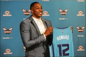  ?? DAVID T. FOSTER III / CHARLOTTE OBSERVER 2017 ?? Eight-time all-star Dwight Howard, who played for the Charlotte Hornets last year, will be on his fourth team in four seasons. The still-productive center has a reputation for leaving a trail of broken locker rooms in his wake.