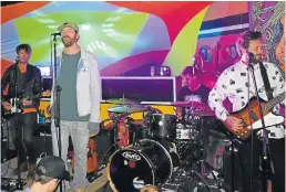  ?? Picture: BRYAN SMITH ?? ROCKING IT: Friday night at the Lounge saw headliners Die Heuwels Fantasties take to the stage and wow the packed hall with their own style of thoughtful Afrikaans rock into the night