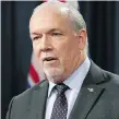  ?? CHAD HIPOLITO/ THE CANADIAN PRESS ?? B.C. Premier John Horgan has been on trips to various Asian countries recently in an attempt to gauge interest in LNG.