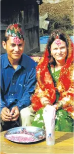  ??  ?? Sanu and Anna were married in Nepal and have relatives there.