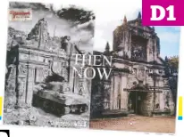  ??  ?? The Philippine Yearbook 2019 cover features dramatic images of Fort Santiago’s ruin in 1945 and how it looks today after conservati­on.