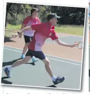  ?? ?? Richter van Tonder and Emelia Olley (Limpopo) run to catch the ring. Right: Jako Fourie (Gauteng central).