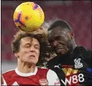  ??  ?? David Luiz (left) challenges Christian Benteke for the ball