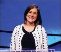  ??  ?? Rebecca Zoshak, a Great Valley High School graduate, competed on two of the popular Jeopardy TV shows this week.