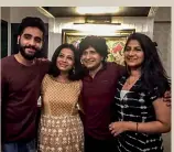  ??  ?? Family matters: KK with his wife Jyothy, son Nakul and daughter Taamara