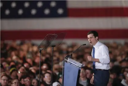  ??  ?? Democratic candidate Pete Buttigieg has been successful in attracting the attention of venture capitalist supporters. Photograph: Scott Olson/Getty Images