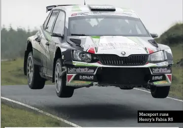  ??  ?? Macsport runs Henry’s Fabia R5