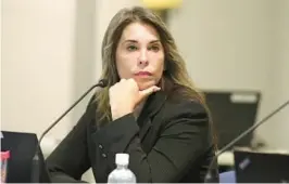  ?? CARLINE JEAN/SOUTH FLORIDA SUN SENTINEL PHOTOS ?? Donna Korn was one of four Broward County School Board members who were suspended by Gov. Ron DeSantis. She’s seen here at a meeting in August, two days before the governor suspended her.