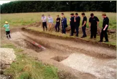  ??  ?? Above: The boundary ditch at East Chisenbury, excavated by Operation Nightingal­e 2016–17