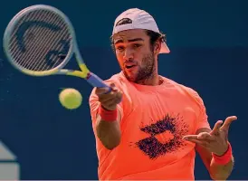  ?? AP ?? Numero 8 mondiale
Matteo Berrettini, 24 anni, è numero 8 nel ranking Atp, quarto italiano di sempre nella top ten dopo Panatta, Barazzutti e Fognini