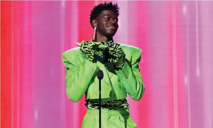  ??  ?? Lil Nas X: ‘There is a mass shooting every week that our government does nothing to stop. Me sliding down a CGI pole isn’t what’s destroying society.’ Photograph: Jeff Kravitz/AMA2019/FilmMagic for dcp