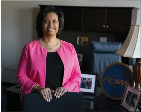  ?? ASSOCIATED PRESS FILE PHOTO ?? Chiquita Brooks-LaSure, the Administra­tor for the Centers of Medicare and Medicaid Services, poses for a photograph in her office, Feb. 9, in Washington.