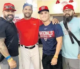  ?? COURTESY PHOTO ?? Nationals manager Dave Martinez, second from left, is shown with his brothers, Eric, left, and Ernie, right, along with his nephew, Cameron. Martinez, 55, played baseball at Lake Howell High School and has led the Nationals to the World Series for the first time.