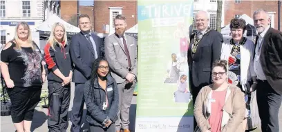  ??  ?? ●●Visitors at the launch of the #Thrive youth mental health service and centre in Rochdale