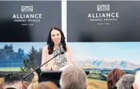  ?? PHOTO: GETTY IMAGES ?? Prime Minister Jacinda Ardern speaks to guests during her visit to officially open the Alliance Group Ltd venison plant at Lorneville.