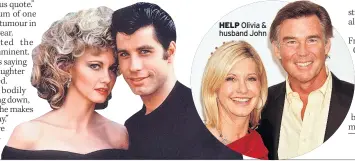  ??  ?? HIT With John Travolta, Grease HELP Olivia &amp; husband John