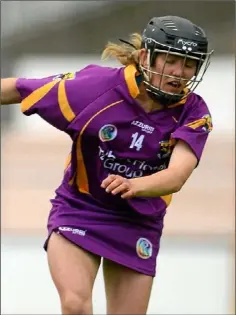  ??  ?? Linda Bolger was in fine point-scoring form for Wexford in Sunday’s victory over Kilkenny in Gorey.