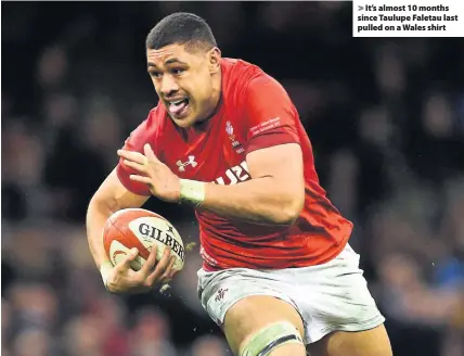  ??  ?? &gt; It’s almost 10 months since Taulupe Faletau last pulled on a Wales shirt