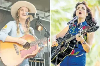  ?? ASSOCIATED PRESS FILES ?? Margo Price, left, performs at the South by Southwest Music Festival last March, in Austin, Texas and Nikki Lane performs at the 2015 Stagecoach Festival, in Indio, Calif. Price and Lane have built their own brands from the ground up and attracted a...