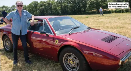  ??  ?? Johnny Creagh with his 1979 3ltr Ferrari.