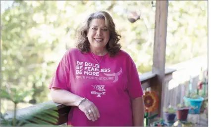  ?? KELVIN GREEN/RIVER VALLEY & OZARK EDITION ?? Rhonda Cole of Russellvil­le has dedicated much of her life to helping others go through breast cancer, the same disease she overcame after her diagnosis in October 2011. Another breast cancer survivor profile is on page 7V.