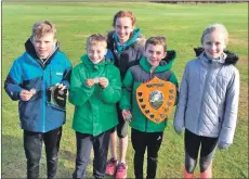  ??  ?? Some of the Lochaber runners, including the winning Spean Bridge boys’ team, who took part in Saturday’s North of Scotland Schools Championsh­ips.