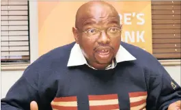  ?? FILE PHOTO: SIMPHIWE MBOKAZI ?? UBank chief executive Luthando Vutula is planning to sell the bank, a move which has met fierce resistance from the National Union of Mineworker­s.