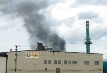  ?? COURTESY ?? Smoke rises from the Curtis Bay Energy incinerato­r in January. It is the nation’s largest medical waste incinerato­r.