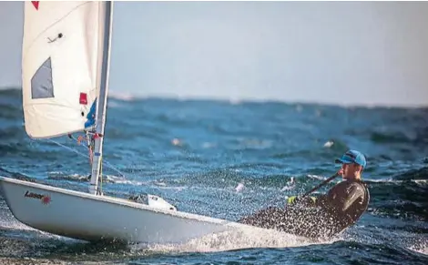  ??  ?? Tom Mitchell, a cadet member at the Royal Tay Yacht Club, has been named in British Youth Performanc­e Squad.