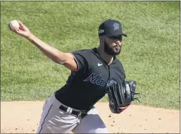  ?? NAM Y. HUH — THE ASSOCIATED PRESS ?? Marlins starting pitcher Sandy Alcantara delivers a pitch in the first inning in Chicago on Wednesday.