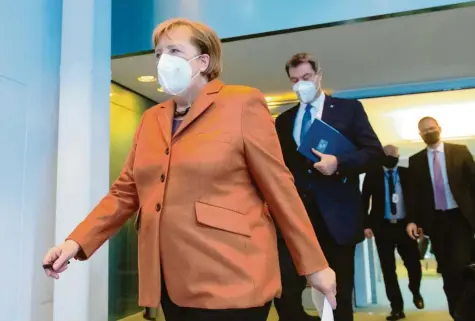  ?? Foto: Bernd von Jutrczenka, dpa ?? Noch ist Angela Merkel die Nummer eins der deutschen Politik. Im Herbst 2021 zieht sie sich zurück. Wird Markus Söder ihr Nachfolger?