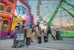  ?? COURTESY PHOTOGRAPH ?? Street Drum Corps will bring their interactiv­e percussion show, using “found items” such as beer kegs, oil drums and paint cans, to the Lodi Grape Festival this weekend.