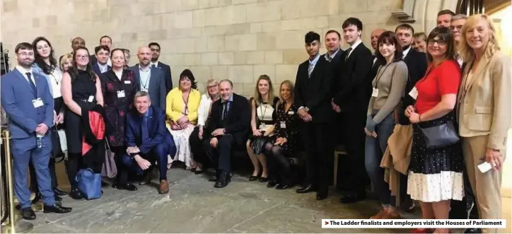  ??  ?? >
The Ladder finalists and employers visit the Houses of Parliament