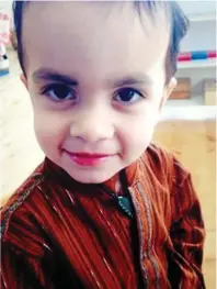  ??  ?? Tragic victim: Little Muhammad Hassan Khan