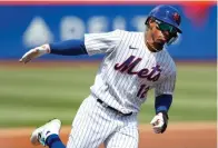  ?? AP Photo/noah K. Murray ?? New York Mets’ Francisco Lindor rounds the bases after hitting a home run against the Seattle Mariners during the first inning on May 15 in New York.